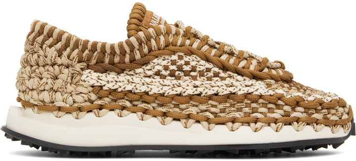 Photo: Valentino Garavani Brown Crochet Sneakers