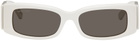 Balenciaga White Max Rectangle Sunglasses