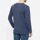 Armor-Lux Men's Houat Long Sleeve Mariniere T-Shirt in Navy/Lagoon