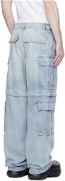 VTMNTS Blue Detachable Leg Cargo Pants