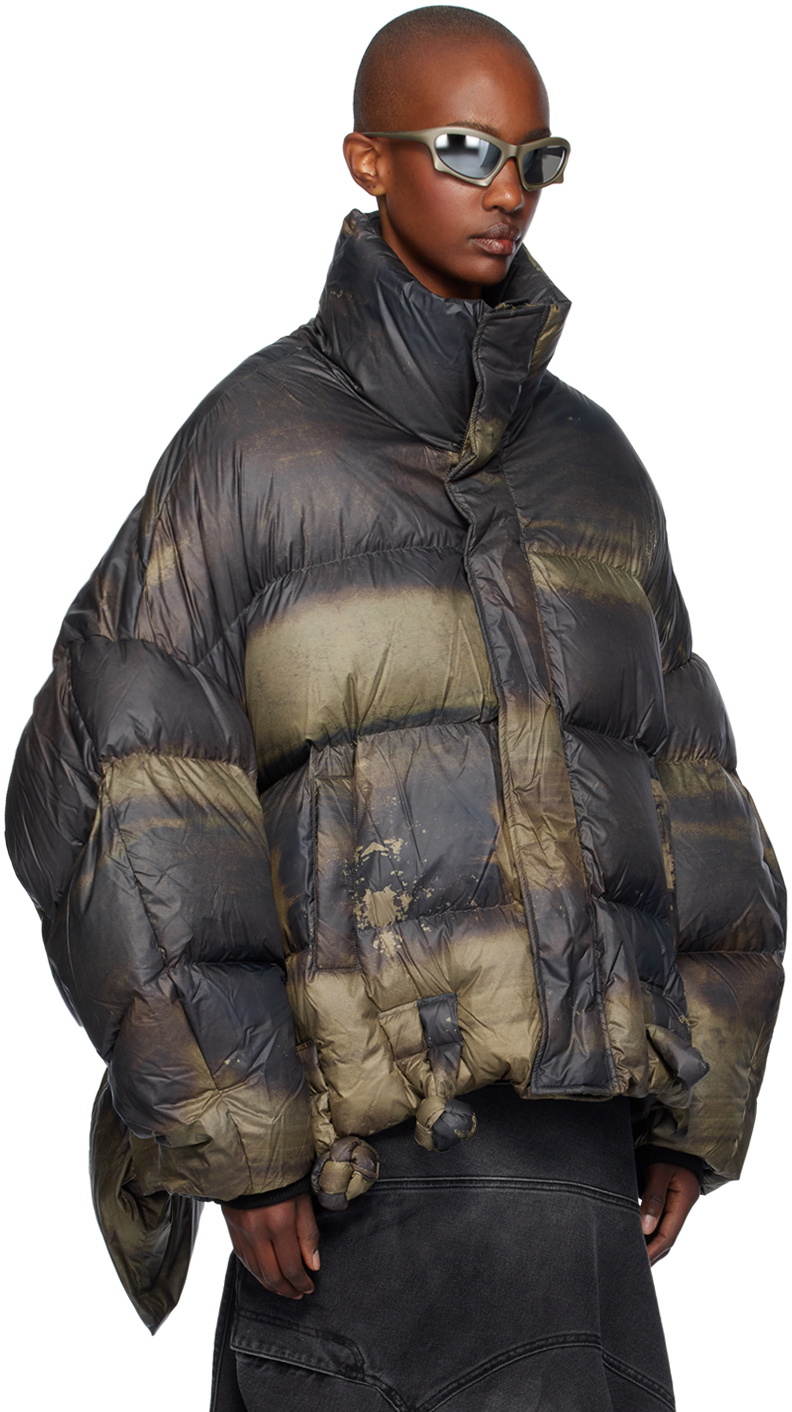 Feng Chen Wang Brown Printed Down Jacket Feng Chen Wang Feng Chen Wang Brown Printed Down Jacket Feng Chen Wang