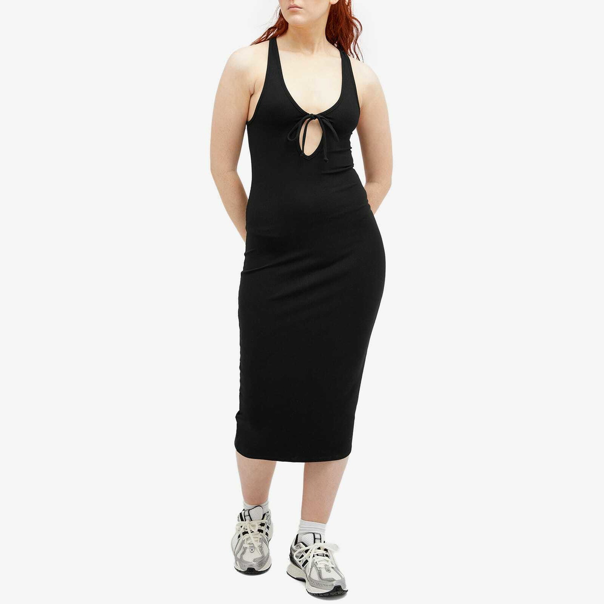 Joah Brown Women's Plunge Tie Midi Dress in Black Joah Brown Joah Brown Women's Plunge Tie Midi Dress in Black Joah Brown