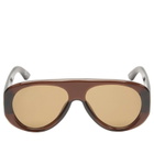 Le Specs Women's Dream Boat Sunglasses in Coco/Light Brown Mono 