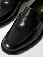 VINNY's - Townee Glossed-Leather Penny Loafers - Black