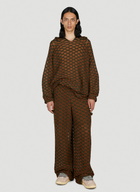 Isa Boulder Check Knit Hooded Sweater