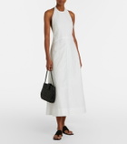 Róhe Halterneck cotton-blend poplin midi dress