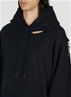 Raf Simons - Distressed Hooded Sweatshirt in Black