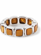 Tom Wood - Cushion Ban Tiger Eye and Silver Ring - Silver