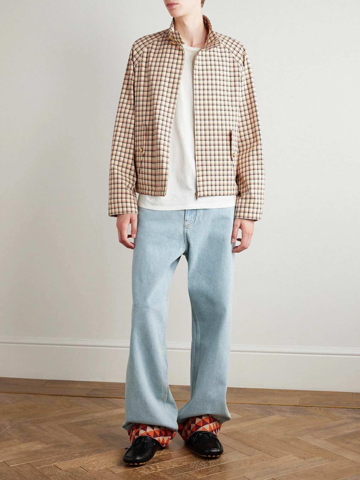 Valentino Garavani - Checked Cotton-Twill Jacket - Neutrals