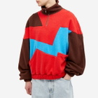 Members of the Rage Men's Fleece Pullover Jumper in Brown/Infrared/Turquoise