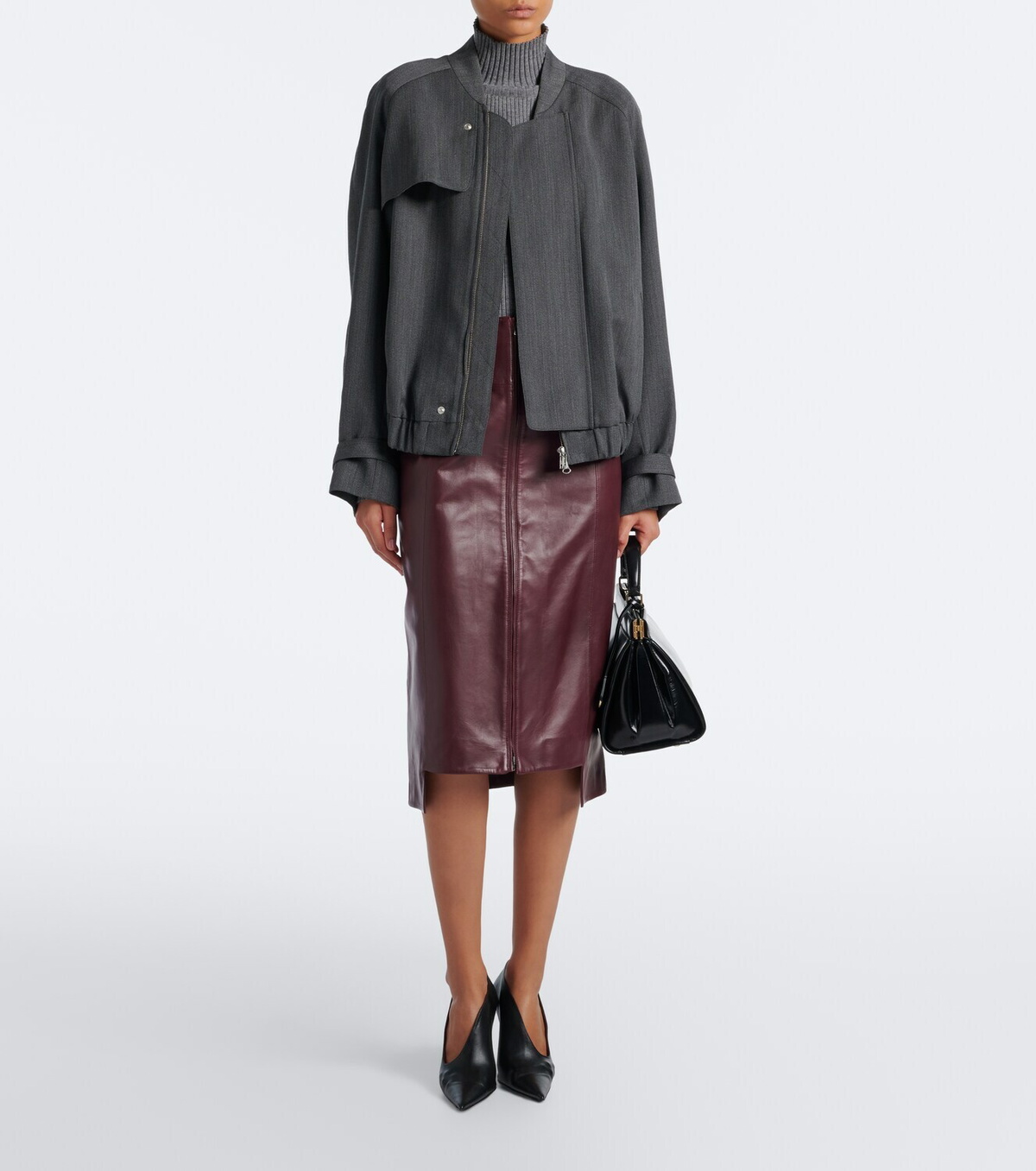 Victoria Beckham Sloane Frame leather top-handle bag
