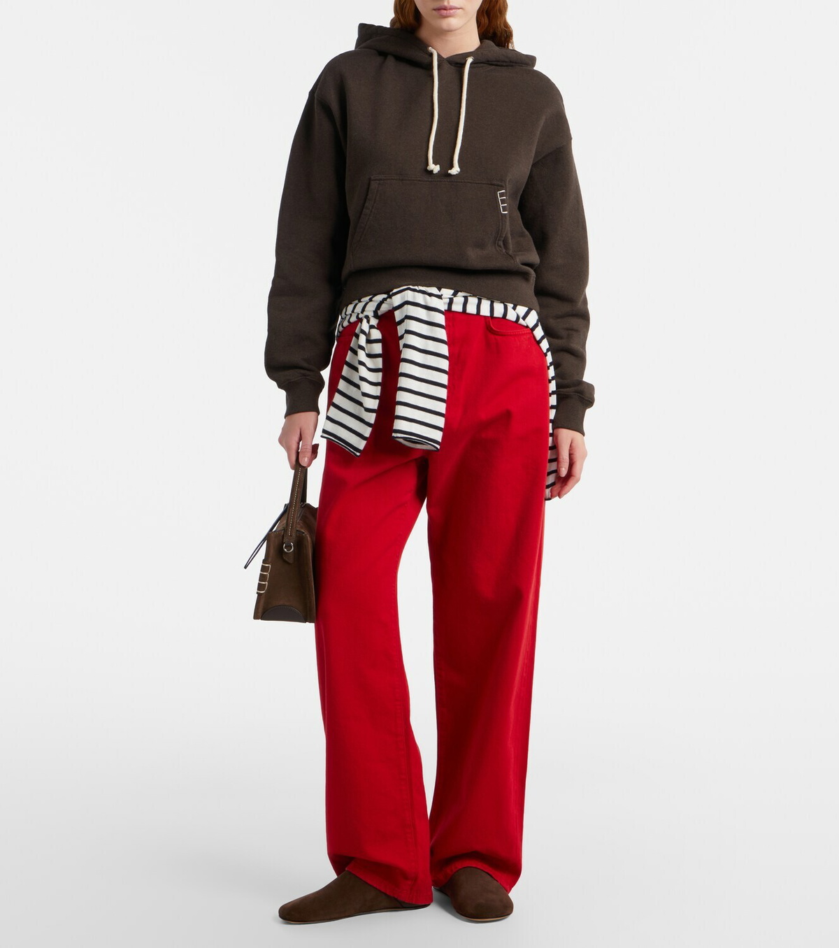 JW Anderson Cropped cotton hoodie