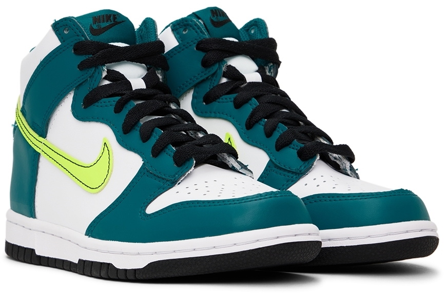 Nike Kids Blue & White Dunk High Big Kids Sneakers Nike display picture 3