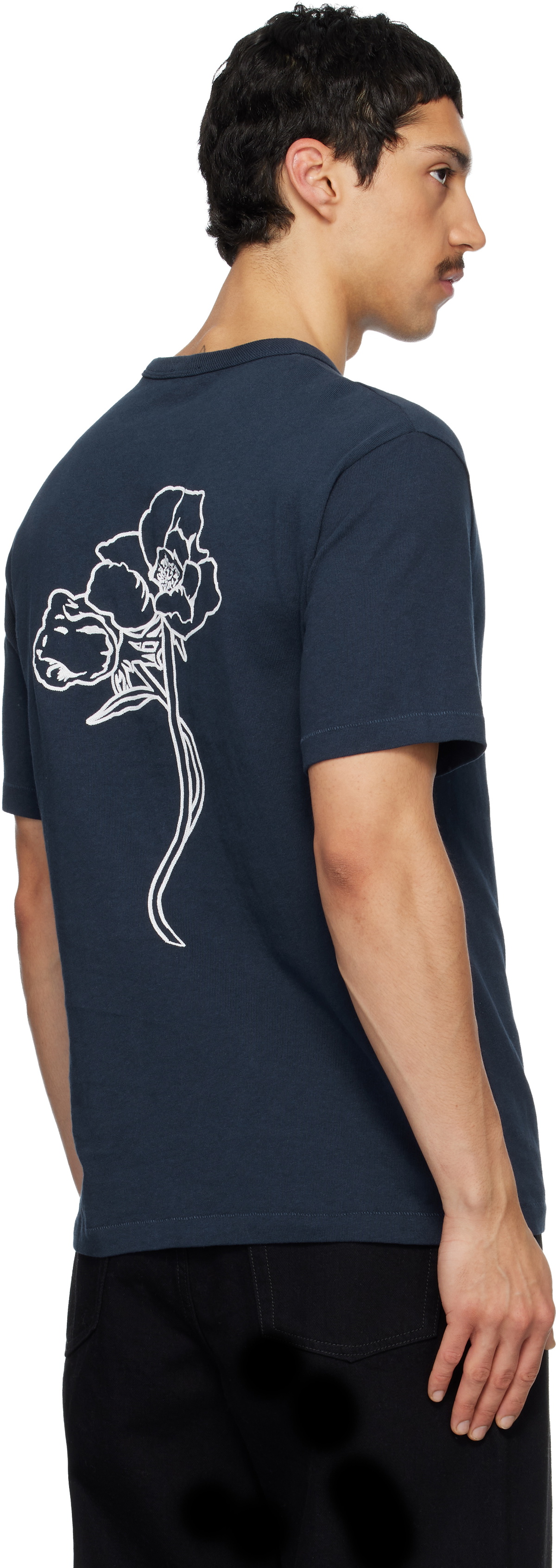 Kenzo Navy Kenzo Paris 'KENZO Archive Rose' Embroidered T-shirt
