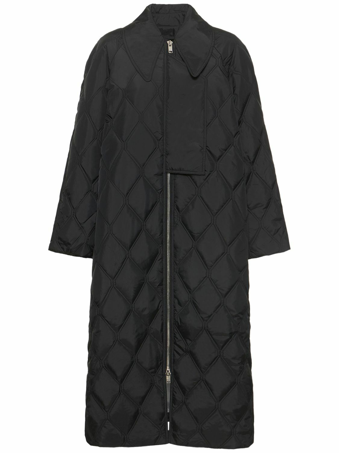 Ganni Black Nylon Coat