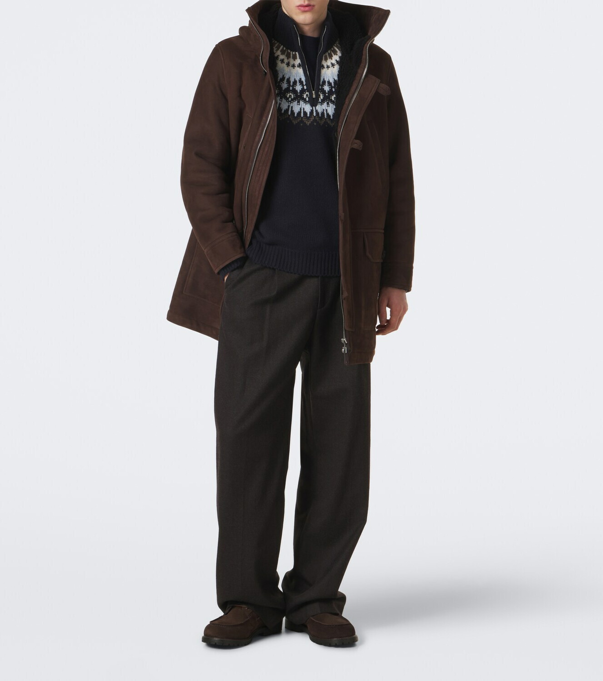 Yves Salomon Shearling-lined suede parka