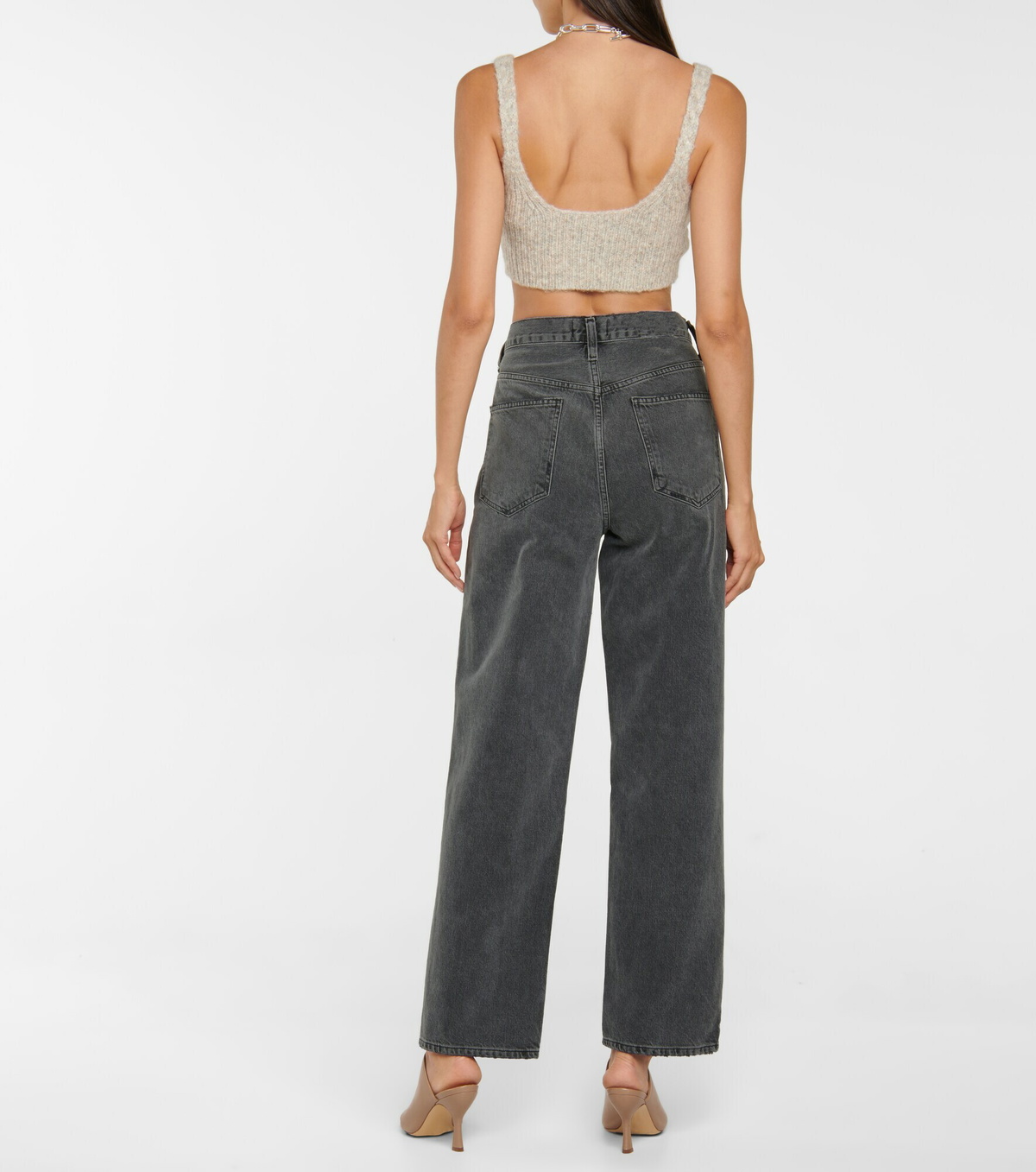 Agolde - Criss Cross high-rise straight jeans