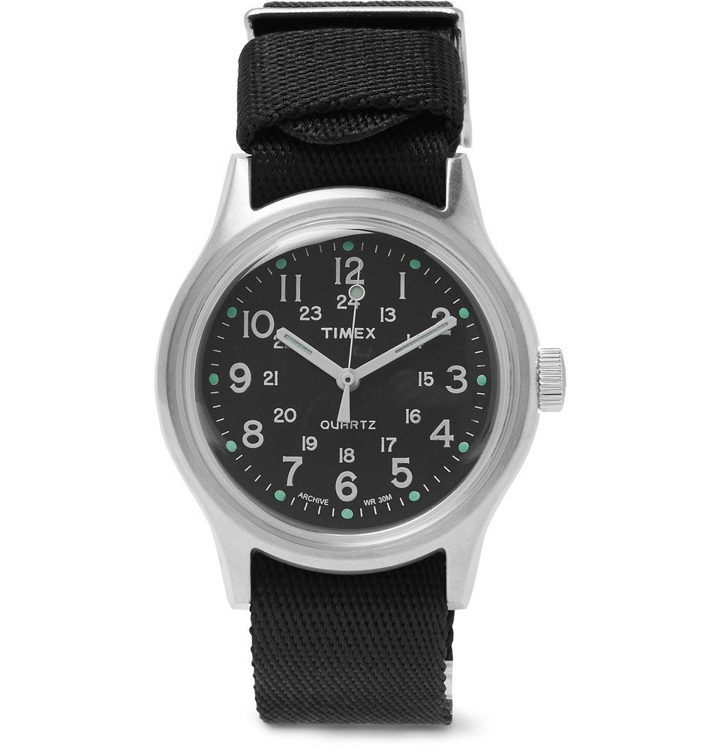 Photo: Timex - MK1 Stainless Steel and Nylon-Webbing Watch - Men - Black