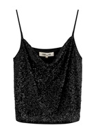 Diane Von Furstenberg Berlin Sequin-embellished Tulle Tank Black