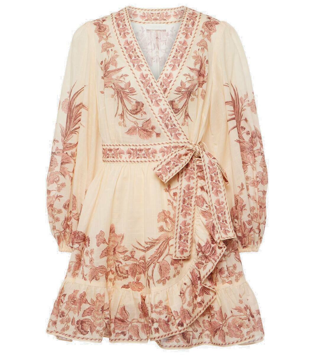 関税・送料込み【Zimmermann】コットン ミディ丈ラップドレス Zimmermann Chintz Wrap floral cotton minidress Zimmermann