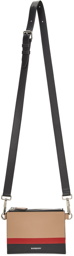 Burberry Beige Stripe Link Pouch Crossbody Bag