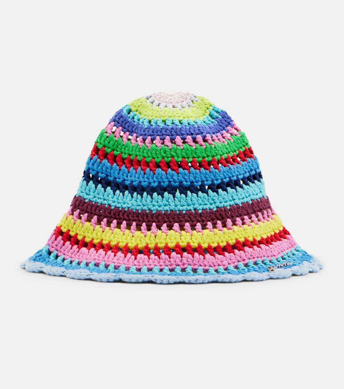 Ganni Crochet cotton bucket hat