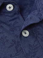 Kjus Golf - Stephen Slim-Fit Floral Jacquard-Knit Polo Shirt - Blue