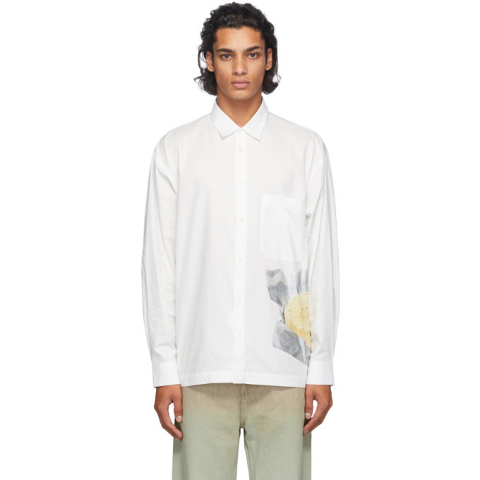 Photo: Jacquemus White Butter Print La Chemise Baou Shirt