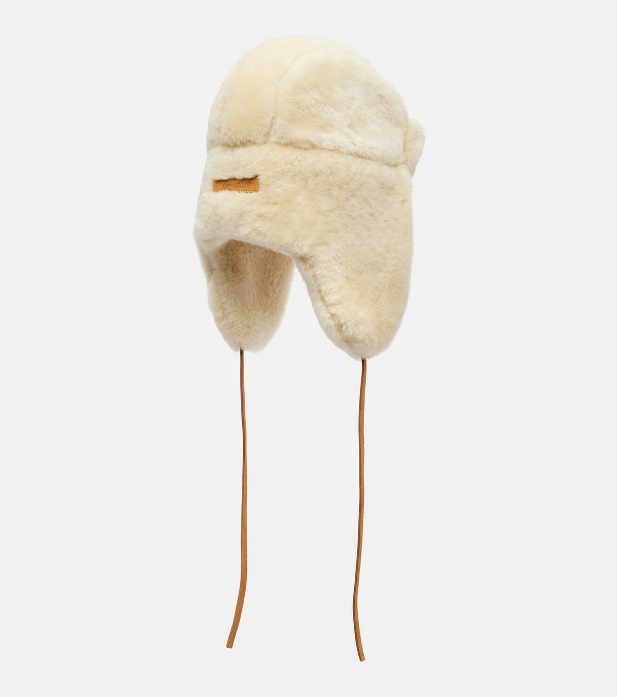 Jacquemus Chapka leather-trimmed shearling hat