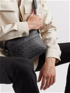 Salvatore Ferragamo - Logo-Embossed Textured-Leather Messenger Bag