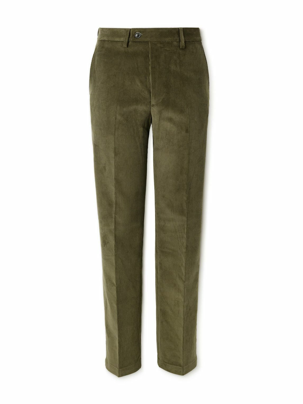 Purdey - Straight-Leg Cotton-Corduroy Trousers - Green
