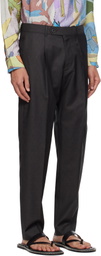 Paul Smith Brown Pleated Trousers