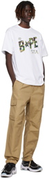 BAPE Beige Relaxed-Fit Cargo Pants