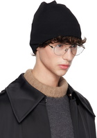 Jil Sander Black Ribbed Beanie