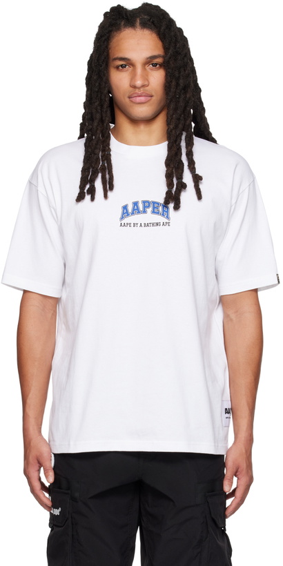 Photo: AAPE by A Bathing Ape White 'AAPER' T-Shirt