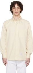 Thom Browne Beige Straight Fit Denim Shirt