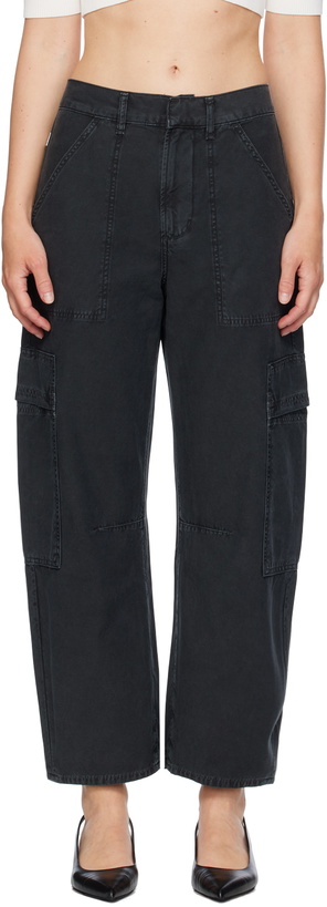 Photo: Citizens of Humanity Black Marcelle Low Slung Easy Cargo Pants