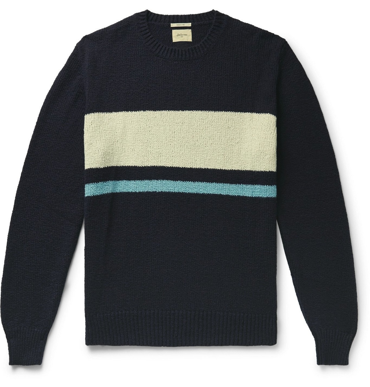 Bellerose - Striped Cotton Sweater - Blue Bellerose