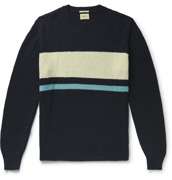 Photo: Bellerose - Striped Cotton Sweater - Blue