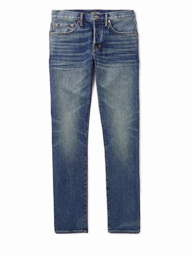 Photo: TOM FORD - Slim-Fit Selvedge Jeans - Blue