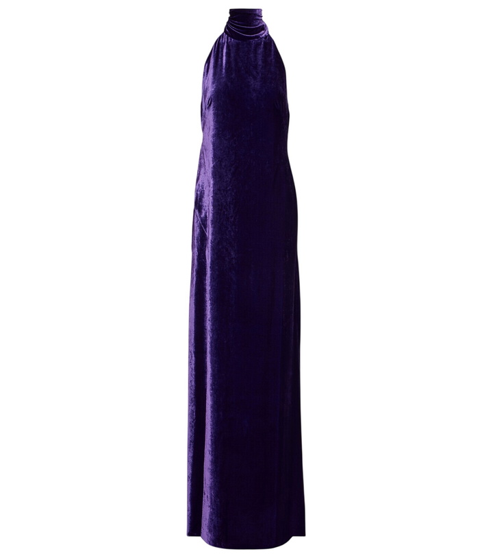 Photo: Ralph Lauren Collection Tatum halterneck velvet gown