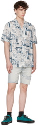 Ksubi White Mash Up Resort Shirt