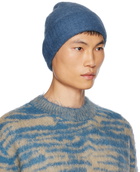 Acne Studios Blue Wool Mohair Beanie