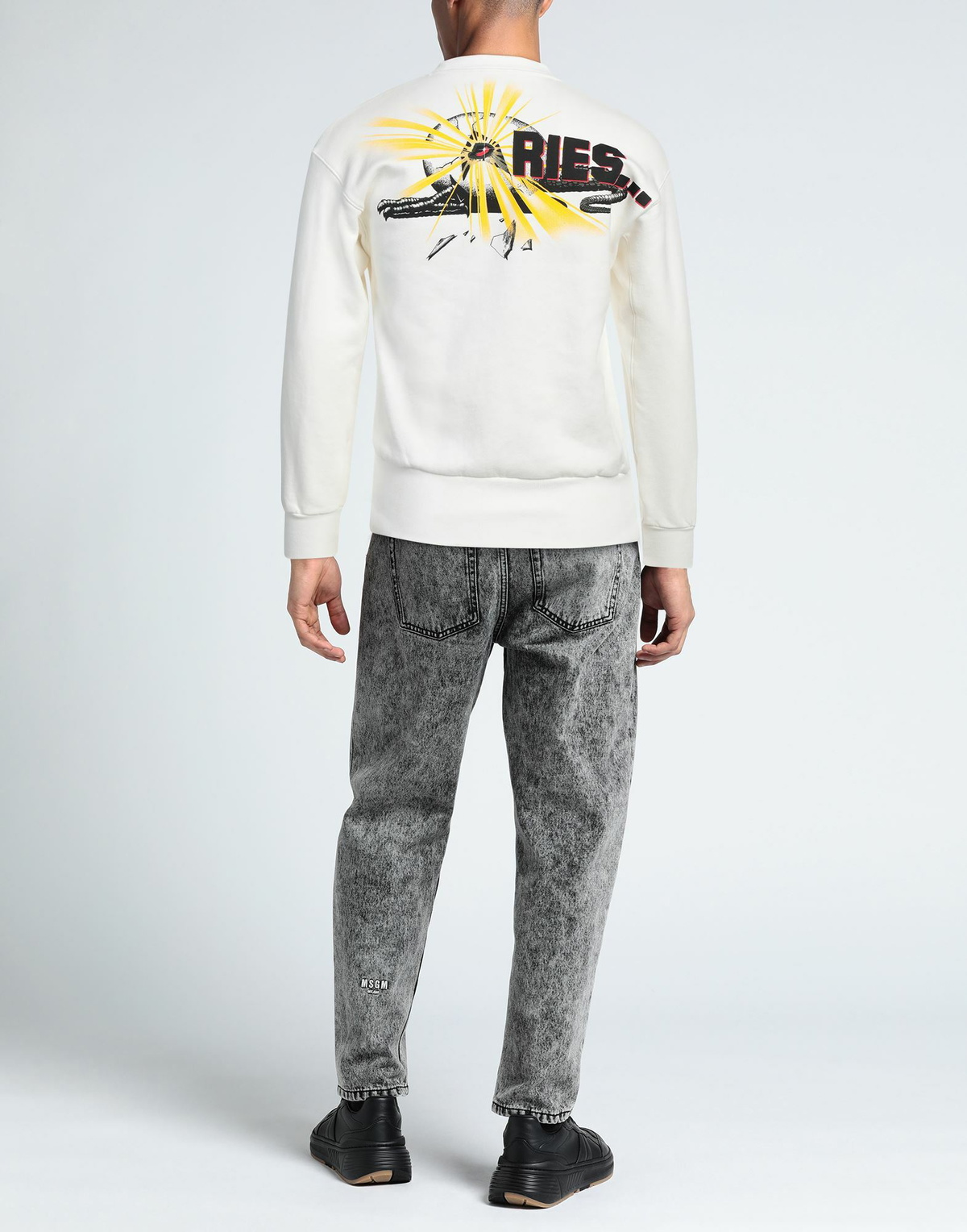 Aries Mens Sweatshirt in White