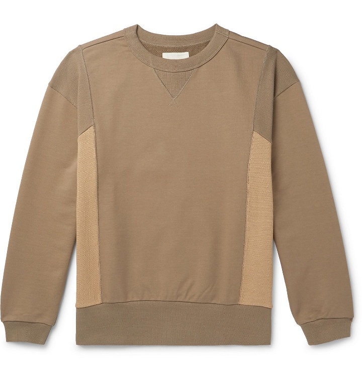 Photo: Nicholas Daley - Panelled Cotton-Jersey Sweatshirt - Neutrals