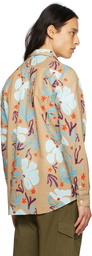 PS by Paul Smith Tan Sea Floral Shirt