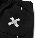 Maison Kitsuné - ADER error Logo-Embroidered Piped Cotton-Blend Jersey Sweatpants - Black