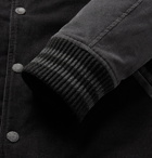 Officine Generale - Slim-Fit Two-Tone Cotton-Corduroy Bomber Jacket - Men - Black