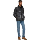 Moncler Black Down Fabas Lightning Bolt Jacket