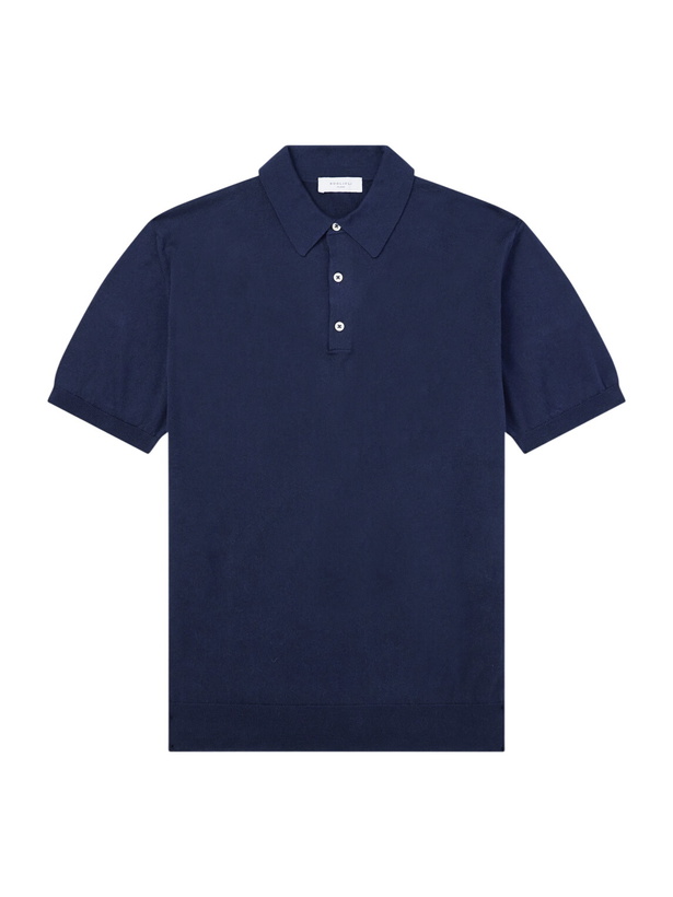 Photo: Boglioli - Slim-Fit Garment-Dyed Cotton Polo Shirt - Blue
